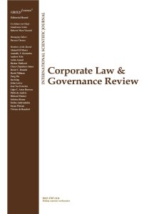 New issue of Corporate Law & Governance Review journal New issue of Corporate Law & Governance Review journal