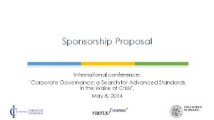 Conference in Milan: Sponsorship Opportunities